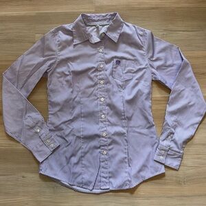CINCH Women’s Purple Pinstripe Button Down